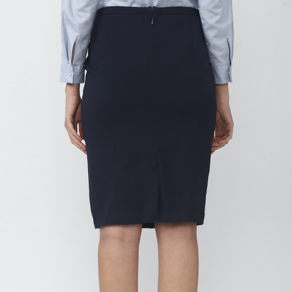 Van Heusen Stretch Pencil Skirt Navy - Picture 2 of 9